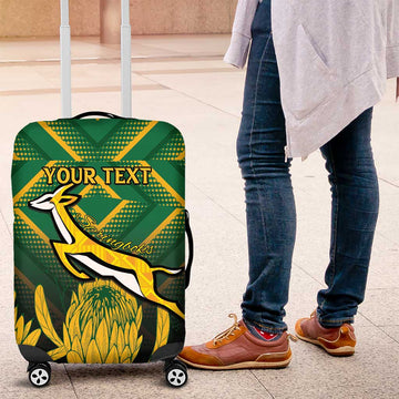 South Africa Rugby Custom Luggage Cover Forever Green Forever Gold LT15