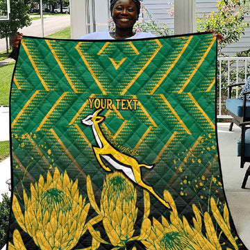 South Africa Rugby Custom Quilt Go Springboks Go LT15