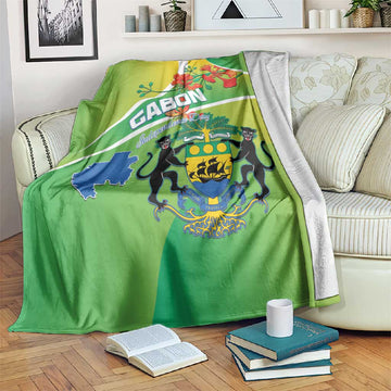 Gabon Independence Day Blanket Gradient Style LT15