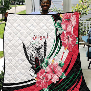 Sudan Quilt Sudanese Secretary Bird With Hibiscus LT15