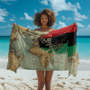 Pan-African Flag Day Sarong African Map - Vintage Style LT15