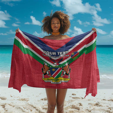 Personalised Namibia Sarong Coat Of Arms With Flag Map - Happy Independence Day LT15