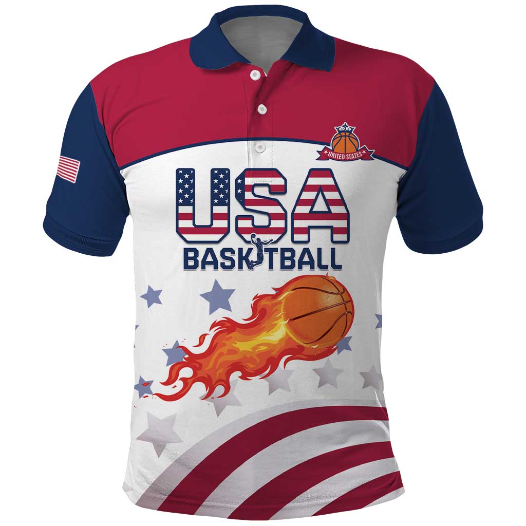Custom United States Basketball Polo Shirt Go Champions LT15