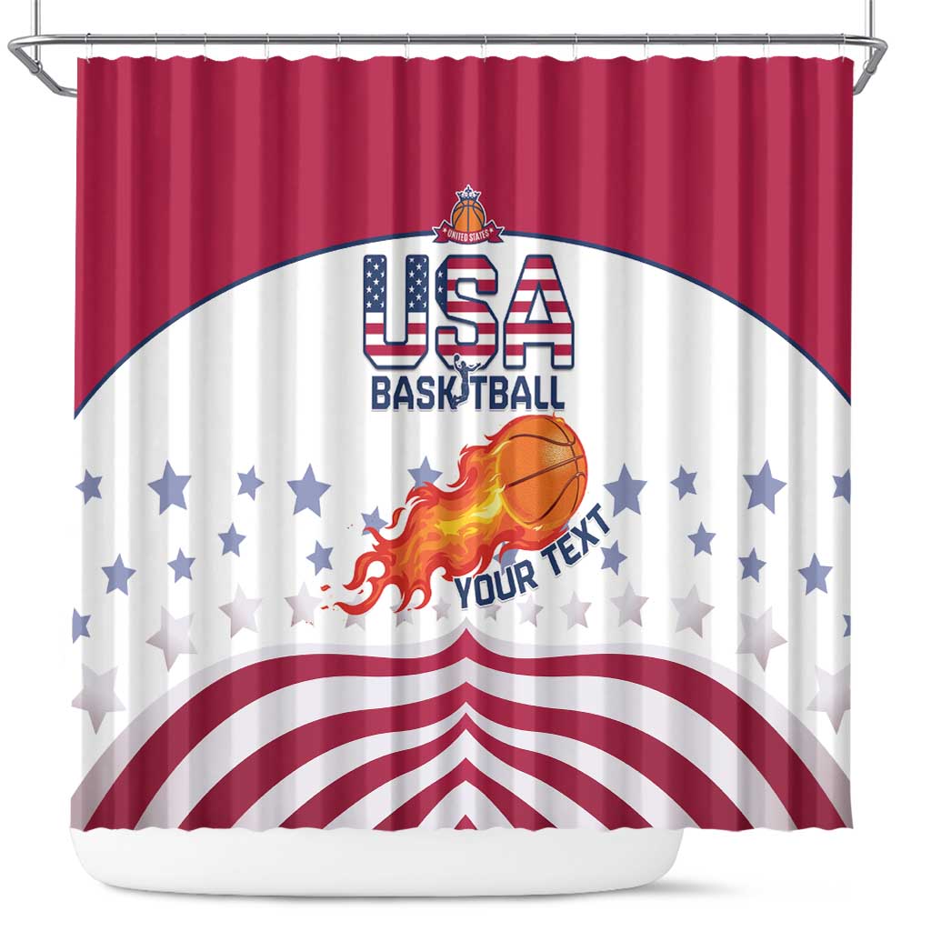 Custom United States Basketball Shower Curtain Go Champions LT15