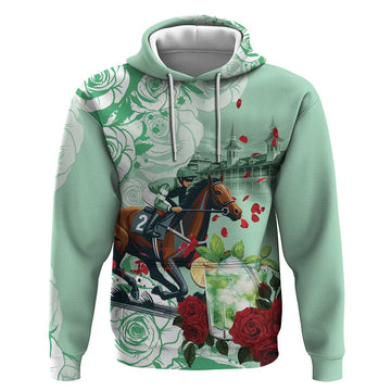 Kentucky Horse Racing Hoodie Churchill Downs Derby Mint Julep Cocktail LT15