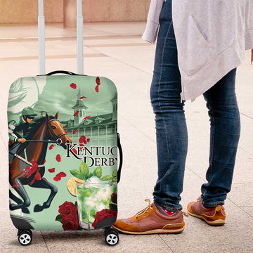 Kentucky Horse Racing Luggage Cover Churchill Downs Derby Mint Julep Cocktail LT15
