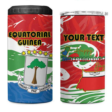 Equatorial Guinea Personalized 4 in 1 Can Cooler Tumbler Happy Independence Day LT15