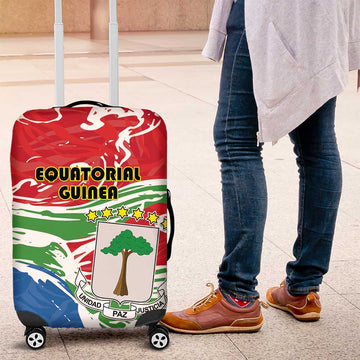 Equatorial Guinea Independence Day Luggage Cover Coat Of Arms With Map LT15