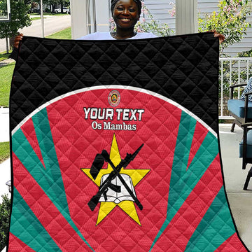 Afro Mozambique Football Custom Quilt Go Os Mambas LT15