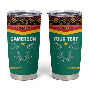 Custom Cameroun Football Tumbler Cup Allez Les Lions Indomptables LT15