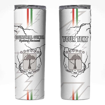 Custom Equatorial Guinea Football Skinny Tumbler Go Champions - White Version LT15