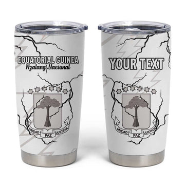 Custom Equatorial Guinea Football Tumbler Cup Go Champions - White Version LT15