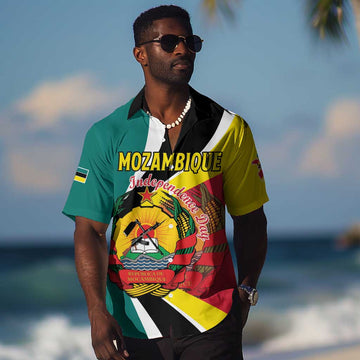 Personalized Mozambique Independence Day Hawaiian Shirt Coat Of Arms - Flag Style LT15