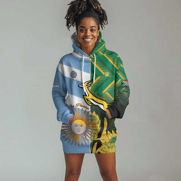 South Africa and Argentina Rugby Personalised Hoodie Dress Sporty Style LT15