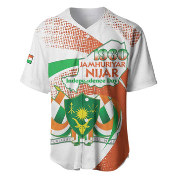 Personalized Happy Jamhuriyar Nijar Independence Day Baseball Jersey Coat Of Arm With Niger Map LT15
