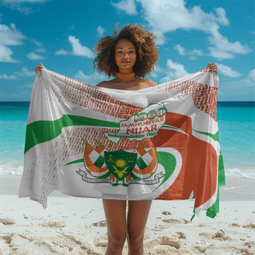 Happy Jamhuriyar Nijar Independence Day Sarong Coat Of Arm With Niger Map LT15