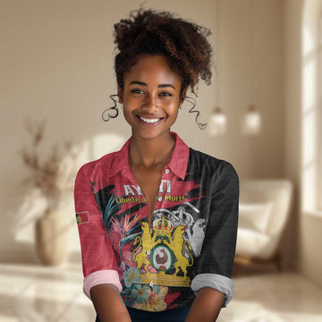 Personalized First Empire of Haiti 1804-1806 Women Casual Shirt Liberté ou la Mort! LT15