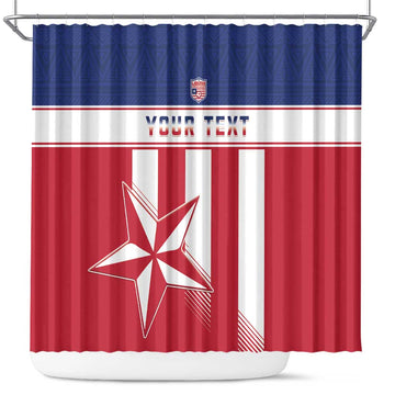 Custom Liberia Football Shower Curtain Go Lone Stars LT15