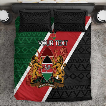 Personalised Kenya Bedding Set Flag Style - African Pattern LT15