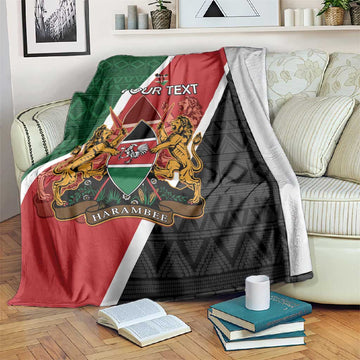 Personalised Kenya Blanket Flag Style - African Pattern LT15