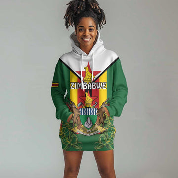 Personalised Zimbabwe Independence Day Hoodie Dress Coat Of Arms Fire Lilies LT15