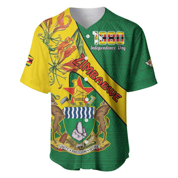 Personalised Proudly Zimbabwe Baseball Jersey Happy Independence Day LT15