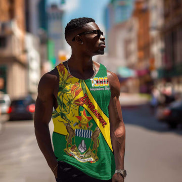 Personalised Proudly Zimbabwe Men Tank Top Happy Independence Day LT15
