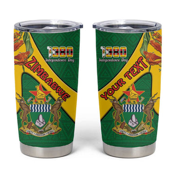 Personalised Proudly Zimbabwe Tumbler Cup Happy Independence Day LT15