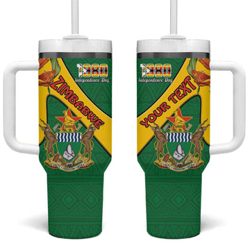 Personalised Proudly Zimbabwe Tumbler With Handle Happy Independence Day LT15