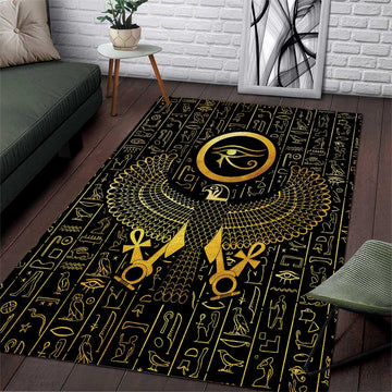 Ancient Egyptian Area Rug Horus Falcon God LT15