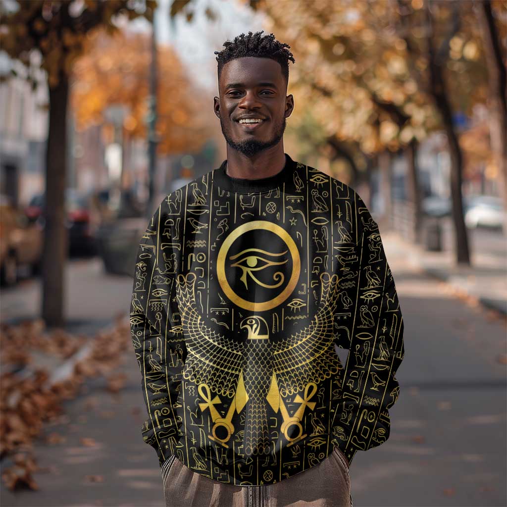 Ancient Egyptian Sweatshirt Horus Falcon God LT15
