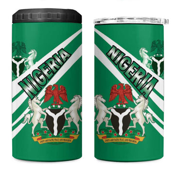 Nigeria Coat Of Arms Sporty Style 4 in 1 Can Cooler Tumbler LT15