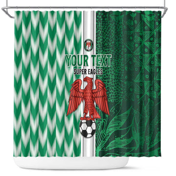 Custom Nigeria Football Shower Curtain Come On Super Eagles LT15