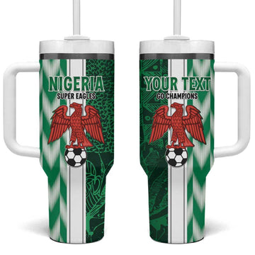 Custom Nigeria Football Tumbler With Handle Go Champions LT15