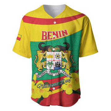 Personalized Happy Benin National Day Baseball Jersey Fraternite Justice Travail LT15