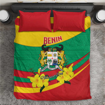 Happy Benin National Day Bedding Set Fraternite Justice Travail LT15