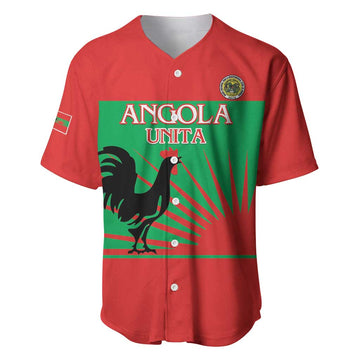 Personalized Angola Baseball Jersey UNITA Party Flag Style LT15