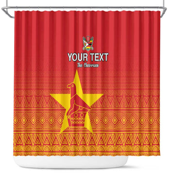 Custom Zimbabwe Cricket Shower Curtain Go Chevrons LT15