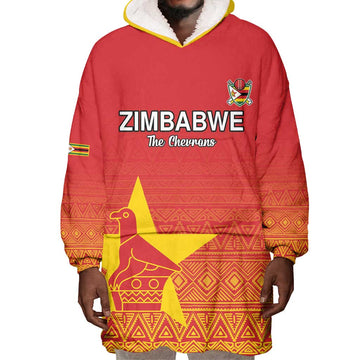 Custom Zimbabwe Cricket Wearable Blanket Hoodie Go Champions LT15