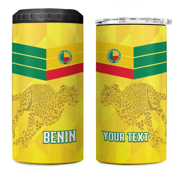Custom Benin Football 4 in 1 Can Cooler Tumbler Go Les Guepards LT15