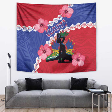 Haiti Neg Maron Tapestry Coat Of Arms - Hisbicus Polynesian LT15