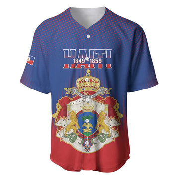 Personalized Anpi an Ayiti Baseball Jersey Imperial Coat Of Arms Flag Style LT15
