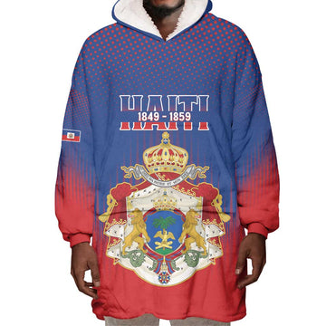 Personalized Anpi an Ayiti Wearable Blanket Hoodie Imperial Coat Of Arms Flag Style LT15