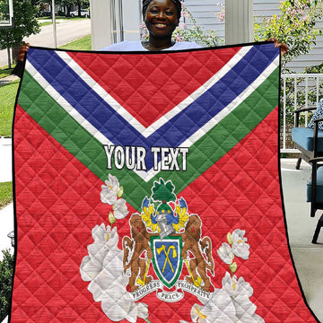 Personalized Gambia Quilt Coat Of Arms - African Pattern LT15