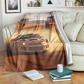 Personalized Kenya Safari Racing Car Blanket Come On Kenyan LT15