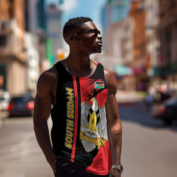 Personalized South Sudan With Coat Of Arms Men Tank Top Sporty Style LT15