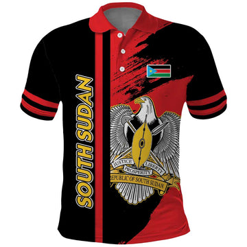 Personalized South Sudan Polo Shirt Coat Of Arms - Sporty Style LT15