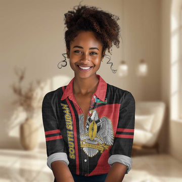 Personalized South Sudan With Coat Of Arms Women Casual Shirt Sporty Style LT15