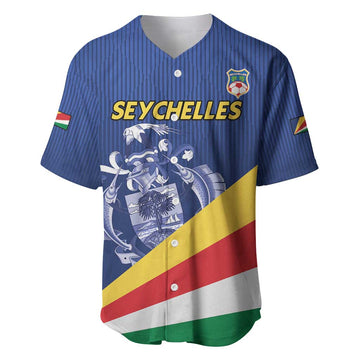 Custom Seychelles Beach Soccer 2025 Baseball Jersey Go Champions Sesel LT15