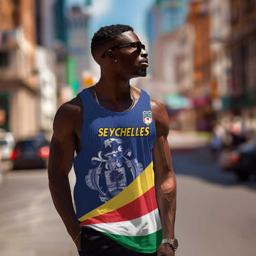 Custom Seychelles Beach Soccer 2025 Men Tank Top Go Champions Sesel LT15